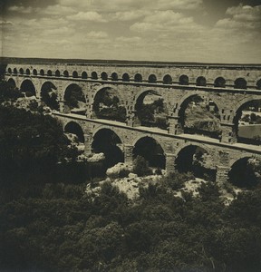 France Pont du Gard Bridge Old Amateur Photo 1947 #7