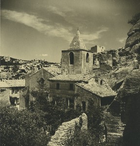 France Les Baux-de-Provence village Old Amateur Photo 1947 #3