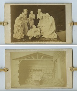France thaumatrope Religion Creche Crib old Photo circa 1890