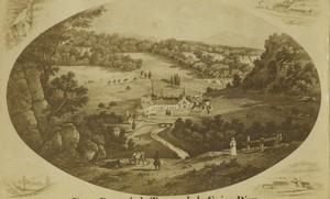 France Doubs Abbaye de la Grâce-Dieu Old CDV Photo of gravure circa 1890