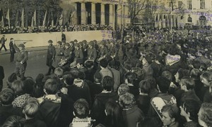 Germany Berlin Military Parade boulevard Unter den Linden Old Photo 1965