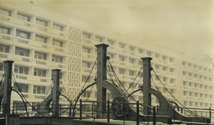 Germany Berlin Friedrichsgracht Modern Building Jungfern Bridge Old Photo 1966