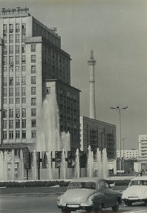 Germany Berlin Strausberger Platz Fountain Old Photo 1967