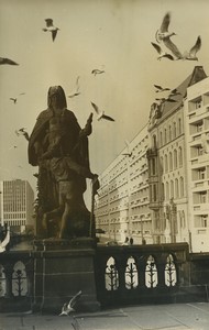 Germany Berlin Fredrichsgracht Statue Buildings Old Photo 1967