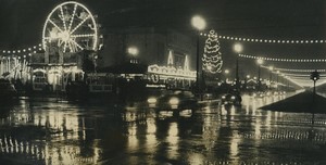 Germany Berlin Karl-Marx-Allee at night Christmas Market Old Photo 1967