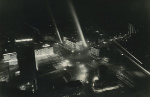 Germany Berlin Alexanderplatz at night GDR 20th Anniversary Old Photo 1969