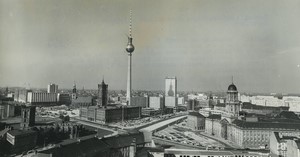 Germany Berlin panorama New & old Buildings GDR 20th Anniversary Old Photo 1969