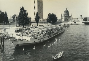 Germany Berlin Potsdam Havel river Tourist Boat trip Old Photo 1970