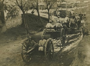 Shantung Front in China White Russians Units moving Old Photo 1920's