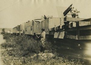 Shantung Front in China White Russians Units Armored Train Old Photo 1920's