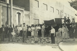 France WWII Liberation de Cachan 2e DB Barricade photo Borremans August 1944 #1