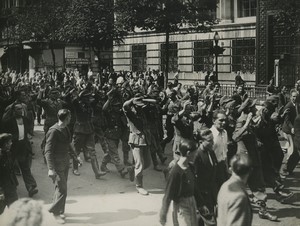 France WWII Liberation de Paris FFI German Prisoners Old photo August 1944 #1