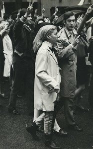 Paris pro De Gaulle Demonstration Old photo Huet 1968, june 4