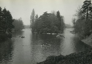 France Paris Bois de Boulogne Lake Artistic Study Old photo Huet 1970 #1