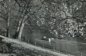 France Paris Bois de Boulogne Lake Artistic Study Old photo Huet 1970 #2