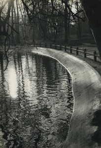 France Paris Bois de Boulogne Small Lake Artistic Study Old photo Huet 1970