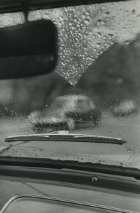 France Rainy Day Inside a car Artistic Study Old photo Huet 1970 #2