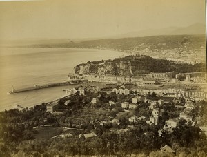 France Nice panorama from Mont Boron Old photo Neurdein 1880