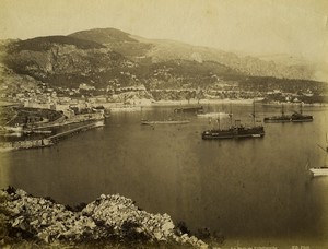 France Villefranche Harbour rade Old photo Neurdein 1880