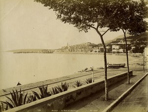 France Menton Garavent Bay Old photo Neurdein 1880