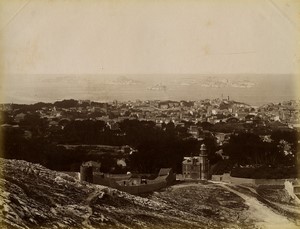 France Marseille panorama Chateau d'If Old photo Neurdein 1880