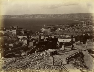 France Marseille panorama Old photo Neurdein 1880 #2