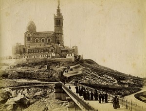 France Marseille Notre Dame de la Garde Old photo Neurdein 1880 #1