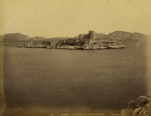 France Marseille Chateau d'If Castle from Frioul Old photo Neurdein 1880