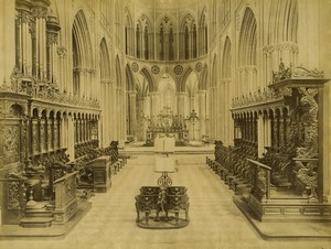 France Bayeux Cathedrale interior Choir Old photo Neurdein 1880