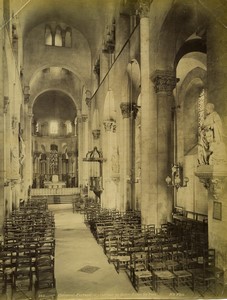 France Clermont Ferrand Church Notre Dame du Port Old photo Neurdein 1880