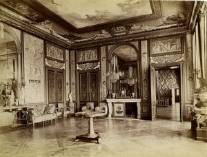 France Fontainebleau Palace Marie Antoinette appartment Old photo Neurdein 1880