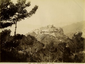 France Eze panorama Old photo Gilletta 1880