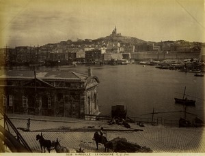 France Marseille La Consigne panorama Old photo Gilletta 1880