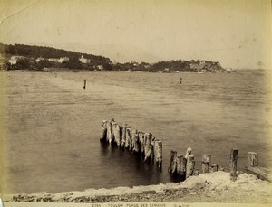 France Toulon Tamaris Beach Old photo Gilletta 1880
