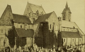 France Normandy Caen St Nicolas Church cemetery old Photo Neurdein 1890