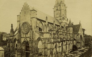France Normandy Caen St Etienne church old Photo Neurdein 1890