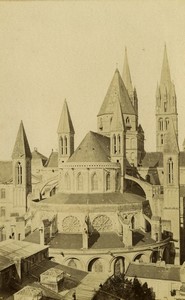 France Normandy Caen cathedral old Photo Neurdein 1890 #1