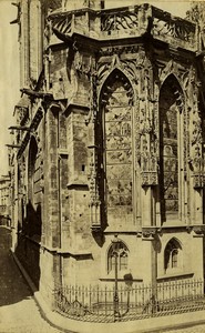 France Normandy Caen church Stained glass old Photo Neurdein 1890