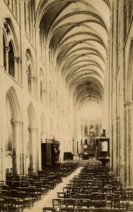 France Normandy Ault church interior old Photo Neurdein 1890