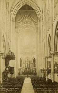 France Normandy Dieppe church interior old Photo Neurdein 1890