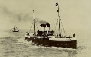 France Normandy Dieppe Steamboat Thames le Tamise old Photo Neurdein 1890