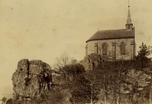 France Normandy Mortain chapel old Photo Neurdein 1890