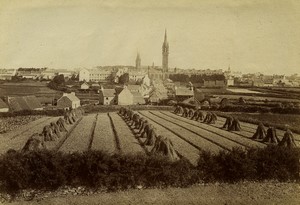 France Brittany Saint Pol panorama Harvest old Photo Neurdein 1890