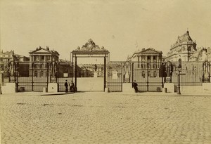France Versailles le Chateau Grille royale ancienne Photo Neurdein 1890