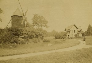 France Paris Bois de Boulogne Moulin de Bagatelle ancienne Photo Neurdein 1890
