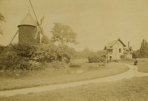 France Paris Bois de Boulogne Bagatelle windmill old Photo Neurdein 1890