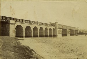 France Brittany Lorient railway bridge old Photo Neurdein 1890