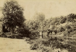 France Normandy Saint Ceneri le Gerei bridge old Photo Neurdein 1890