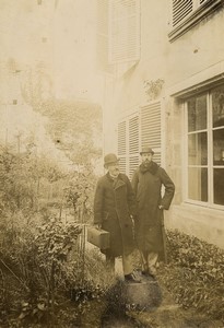 France Normandy Alencon 2 Men in garden old Photo 1890