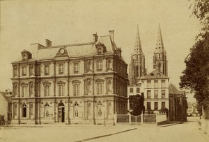 France Normandie Saint Lo Hotel de Ville Eglise ancienne Photo Neurdein 1890